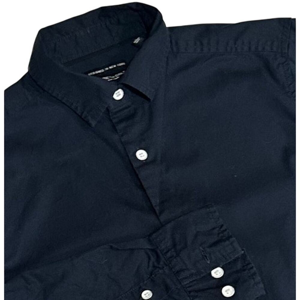 Kenneth Cole New York Black Long sleeve Button Down Shirt Size Small Slim